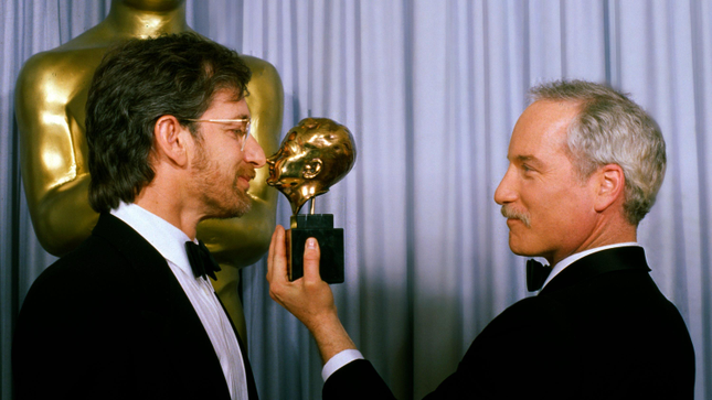 Steven Spielberg und Richard Dreyfuss gemeinsam bei der Oscar-Verleihung 1987